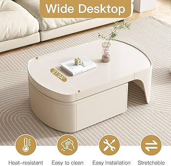 Amazon｜拡張可能なコーヒーテーブル リビングルーム ホワイト